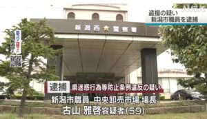 古山雅啓(新潟市中央卸売市場長)顔画像やFacebook！家族の妻や子供は？【盗撮】